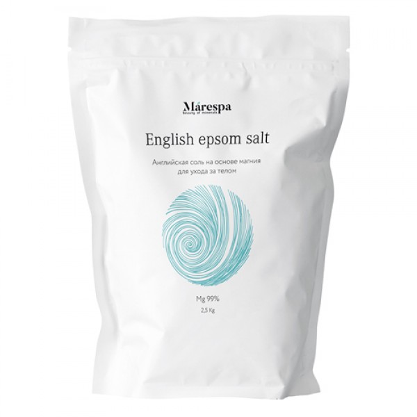 Marespa Соль для ванны `English epsom salt` на основе магния 2500 г