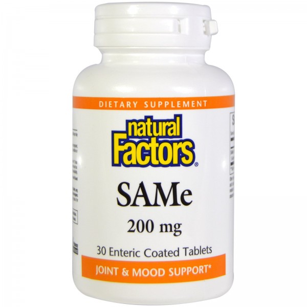 Natural Factors SAM-e (S-аденозил-L-метионин) 200 ...