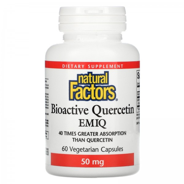 Natural Factors Биоактивный квертицин EMIQ 50 мг 6...