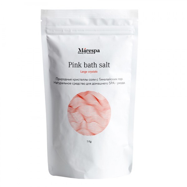 Marespa Соль для ванны `Гималайская розовая`, помол крупный 1000 г