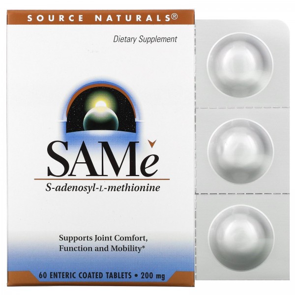 Source Naturals SAM-e 200 мг 60 таблеток