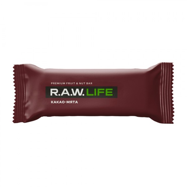 Raw Life Батончик `Какао-мята` 47 г...