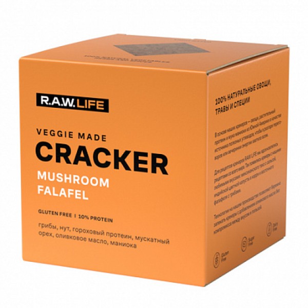 Raw Life Крекеры `Enjoy&Crack Mushroom falafel`, б...