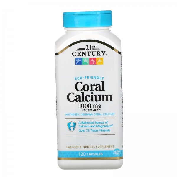 21st Century Коралловый кальций 1000 мг 120 капсул...