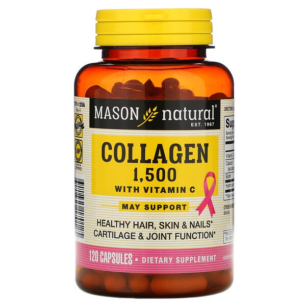 Mason Natural Коллаген 1500 с витамином C 120 капсул