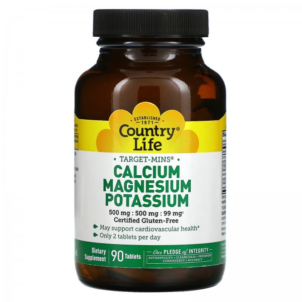 Country Life Target-Mins Calcium Magnesium Potassi...