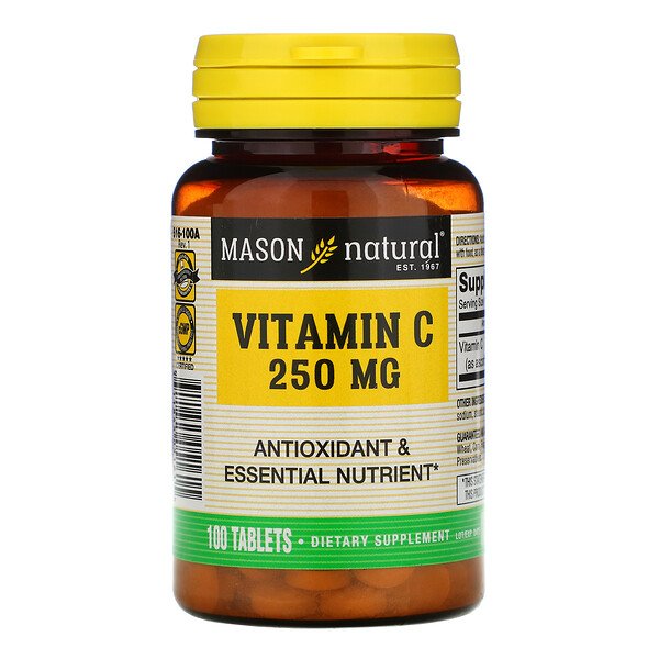 Mason Natural Витамин C 250 мг 100 таблеток...