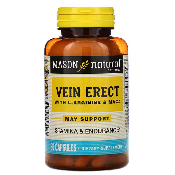 Mason Natural Vein Erect с L-аргинином и макой 80 ...