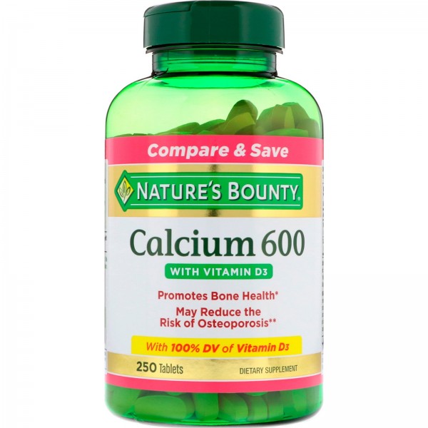 Nature's Bounty Кальций 600 мг с витамином D3 250 таблеток