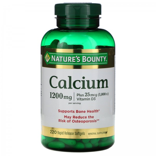 Nature's Bounty Кальций с витамином D3 600 мг 220 ...