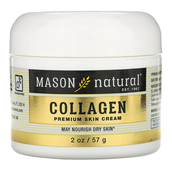 Mason Natural Крем для кожи с кокосовым маслом + крем для кожи с коллагеном 2 баночки по 57 г