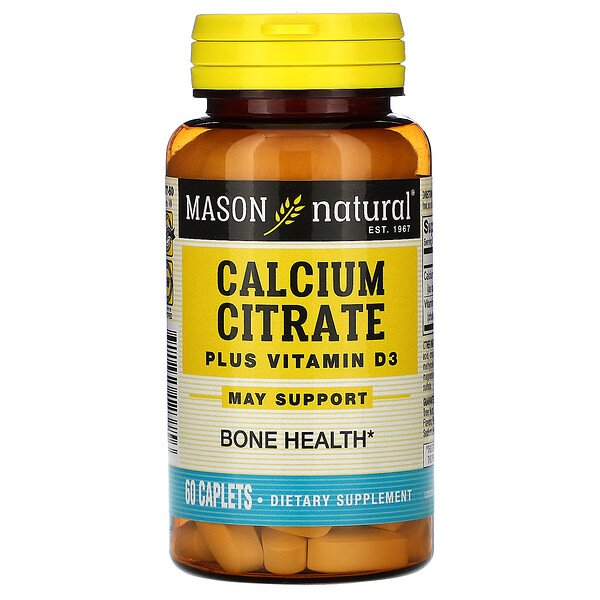 Mason Natural Цитрат кальция с витамином D3 60 таблеток