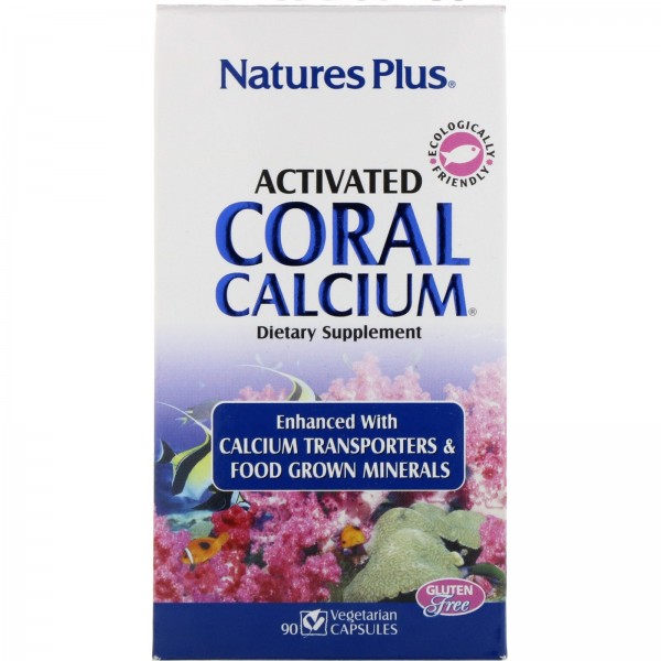 Nature's Plus Коралловый кальций 90 вегетарианских капсул