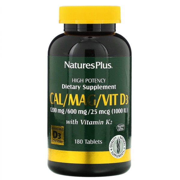 Nature's Plus Кальций-магний с витаминами D3-К2 18...