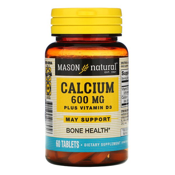 Mason Natural Кальций плюс Витамин D3 600 мг 60 та...