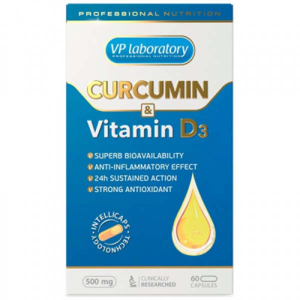 VP Laboratory Куркумин-Витамин Д3 60 капсул...