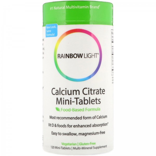 Rainbow Light Кальций цитрат мини-таблетки 120 таб...