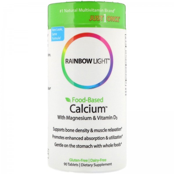 Rainbow Light Пищевой кальций с магнием и витамином D3 90 таблеток
