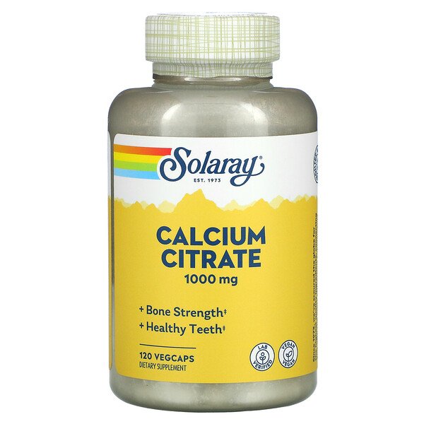Solaray Кальций цитрат 250 мг 120 растительных кап...