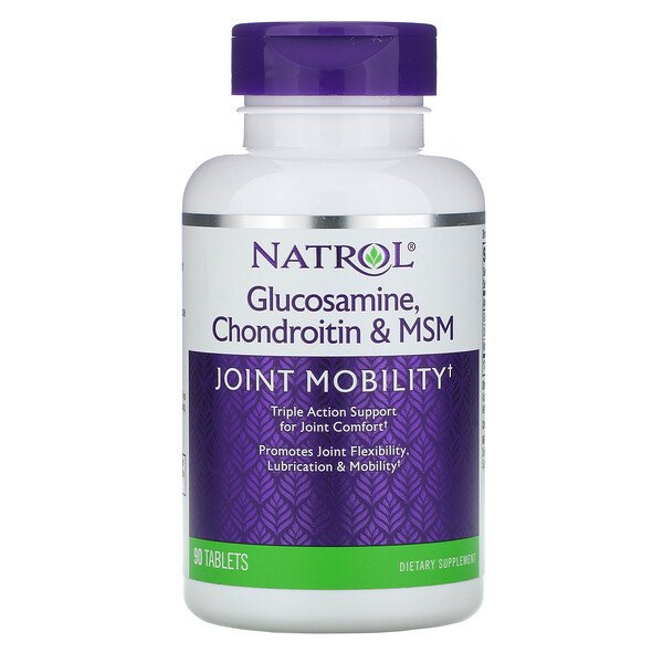 Natrol Глюкозамин-хондроитин-МСМ 90 таблеток