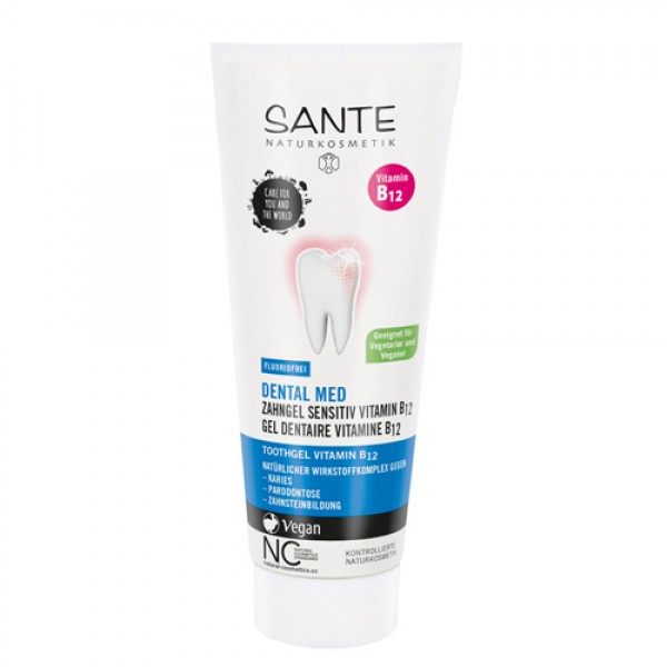 Sante Гелевая зубная паста `С витамином В12 без фтора` 75 мл