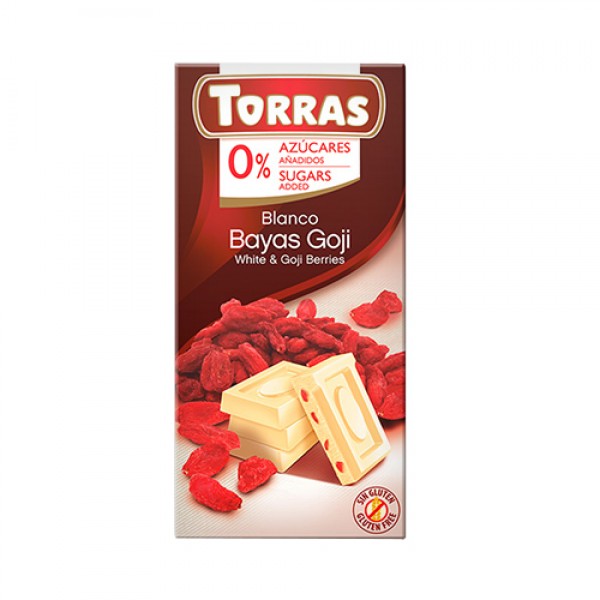Torras Шоколад белый с ягодами годжи 75 г...