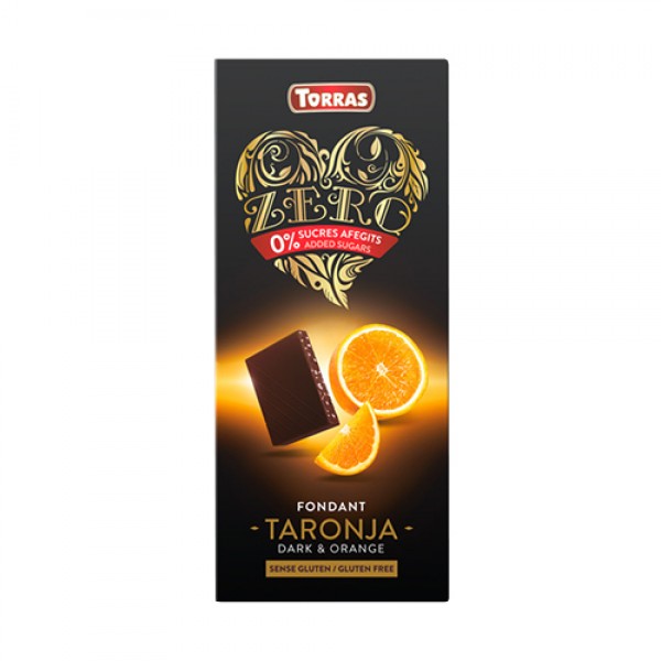 Torras Шоколад тёмный `Zero` с апельсином 125 г
