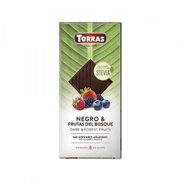 Torras Шоколад горький с лесными ягодами и стевией...