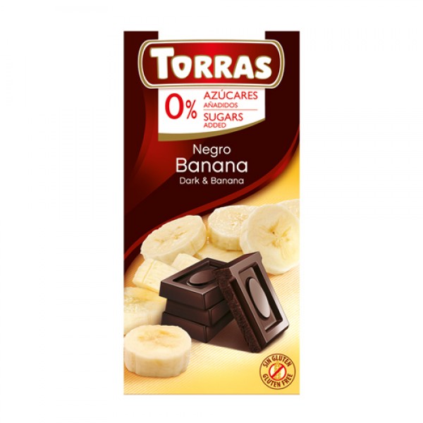 Torras Шоколад тёмный с бананом 75 г...