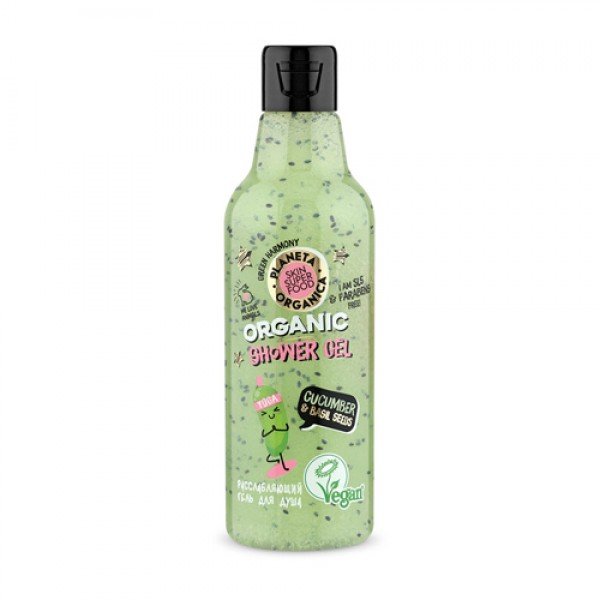 Planeta Organica Гель для душа `Cucumber & bazil seeds`, расслабляющий 250 мл