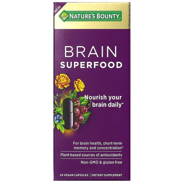 Nature's Bounty Суперпродукт для мозга 24 вегетари...