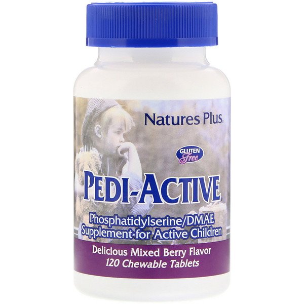 Nature's Plus Pedi-Active комплекс для активных детей ягодное ассорти 120 жевательных таблеток