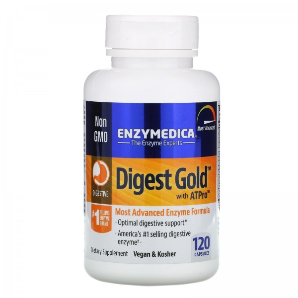 Enzymedica DigestGold с ATPro добавка с пищеварительными ферментами 120капсул