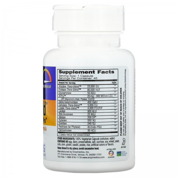 Enzymedica DigestGold с ATPro добавка с пищеварительными ферментами 45 капсул