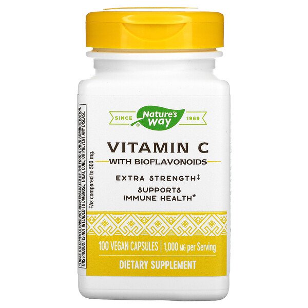 Nature's Way Витамин C с биофлавоноидами 1000 мг 100 веган капсул