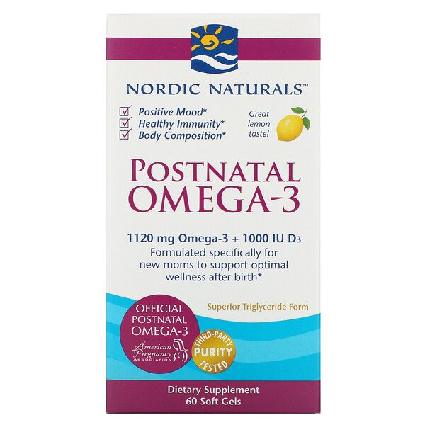 Nordic Naturals Омега-3 для приема после родов 112...