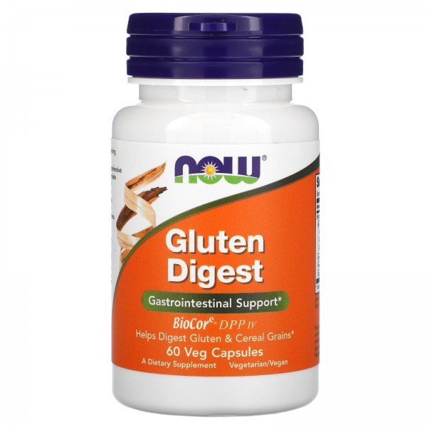 Now Foods Gluten Digest для переваривания глютена 60 растительных капсул