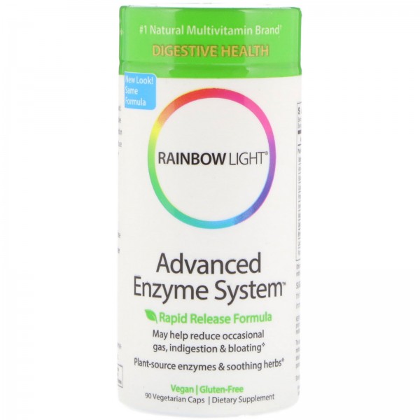 Rainbow Light Ферменты Advanced Enzyme System быстрого высвобождения 90 вегетарианских капсул