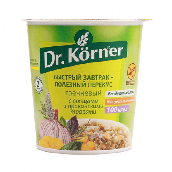 Dr. Korner Каша быстрого приготовления `Гречневая`, с овощами и прованскими травами 40 г