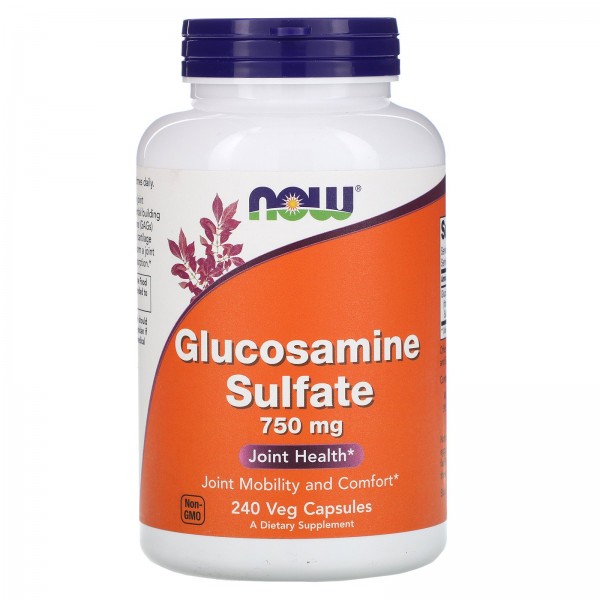 Now Foods Глюкозамин сульфат 750 мг 240 растительных капсул
