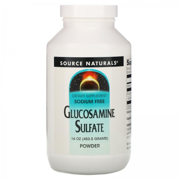 Source Naturals Сульфат глюкозамина в порошке без натрия 16 унций (453.6 г)