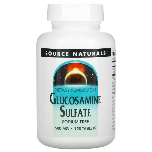 Source Naturals Глюкозамин сульфат без натрия 500 мг 120 таблеток