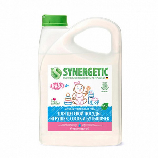 Synergetic Гель для мытья детской посуды, игрушек и фруктов без запаха 3500 мл