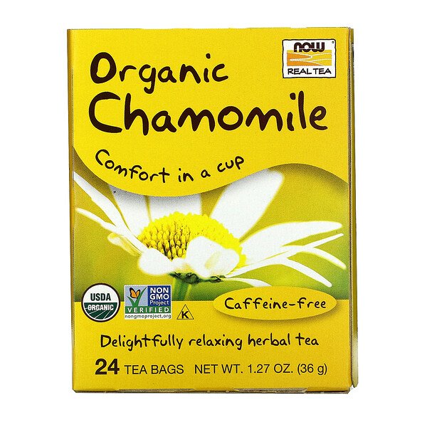 Now Foods Real Tea органический ромашковый чай без...