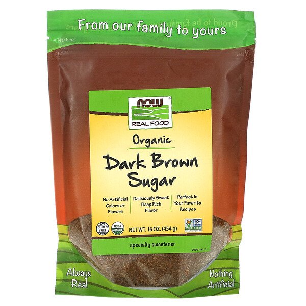 Now Foods Real Foods органический коричневый сахар...