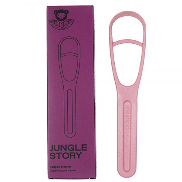 Jungle Story Щётка для языка, розовая 1 шт...