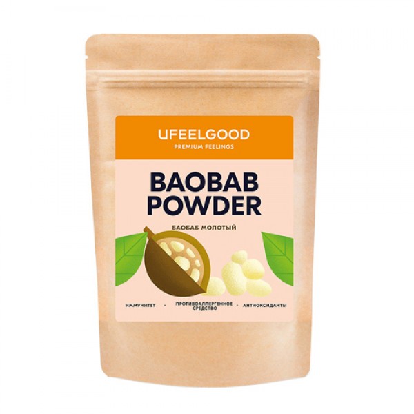 Ufeelgood Молотые плоды Баобаба / Baobab powder 10...