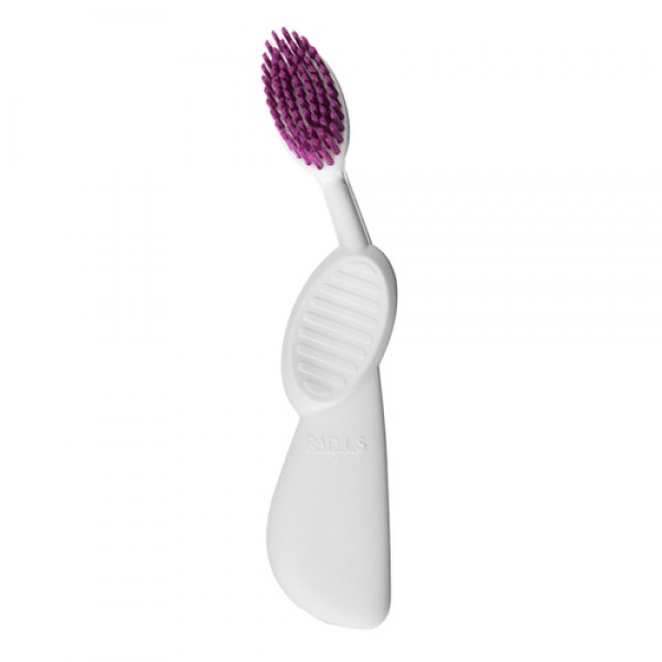 Radius Щётка зубная `Flex Brush`, бело-фиолетовая, для левшей 1 шт