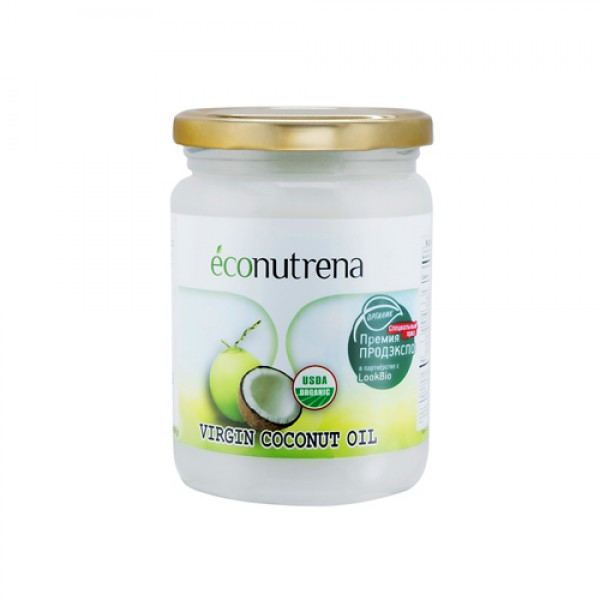 Econutrena Масло `Кокосовое`, органическое, холодного отжима 500 мл