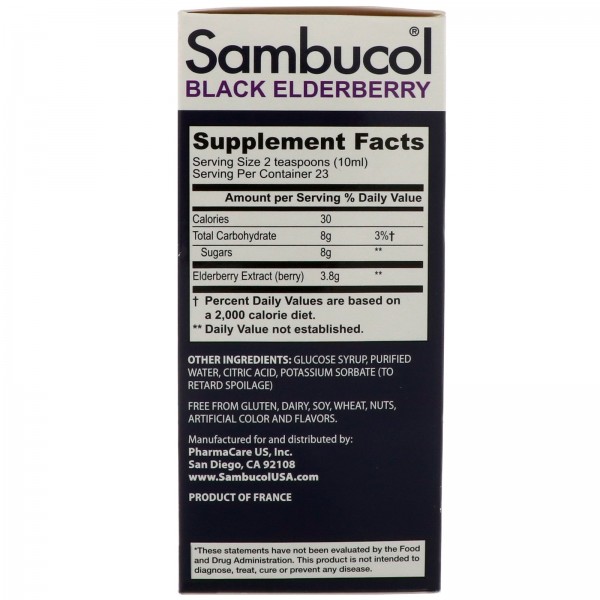 Sambucol Сироп из черной бузины оригинальная рецептура 230 мл
